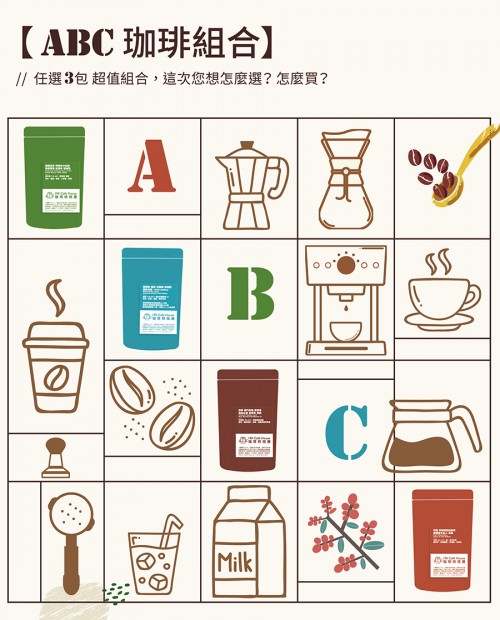 【 ABC 珈琲組合】 ( 3包 )